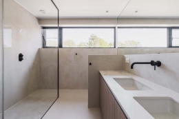 Badkamer met mortex